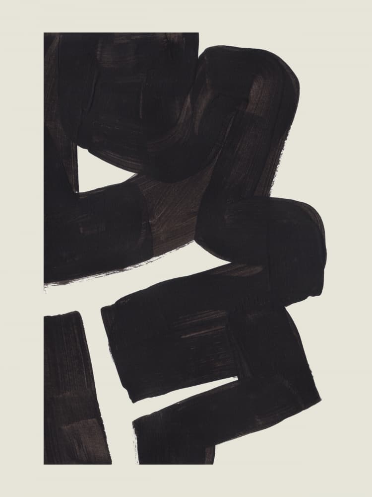 Bold Black Gestures by Ejaaz Haniff — canvas wall art