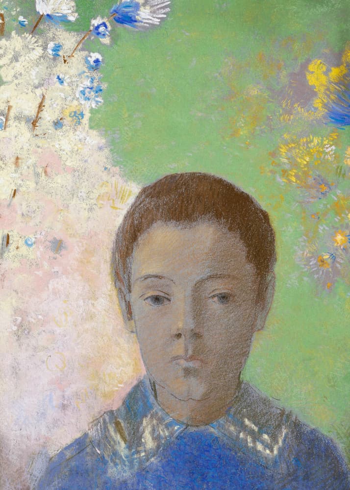 Portrait of Ari Redon by Odilon Redon — canvas wall art