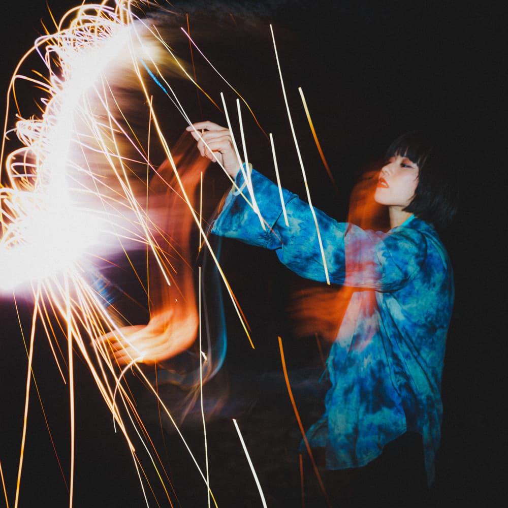 Sparkler Night Glow by Kurosaki Sangan — canvas wall art