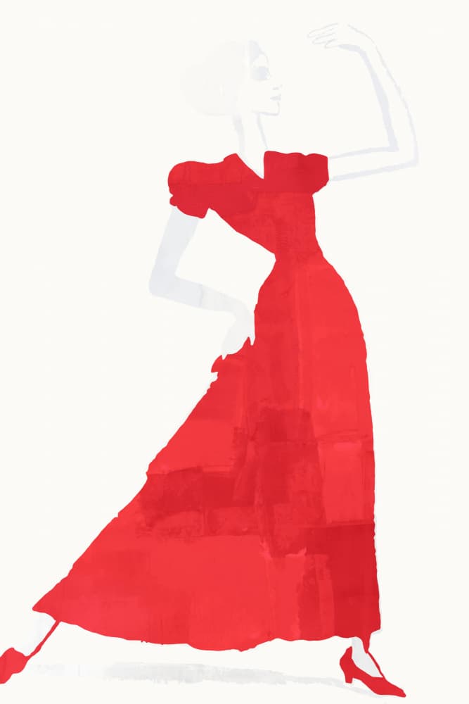 Elegant Red Fashion by casa cartissi — canvas wall art
