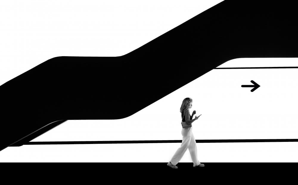 Graphic Urban Walker by Antonio Grambone — canvas wall art