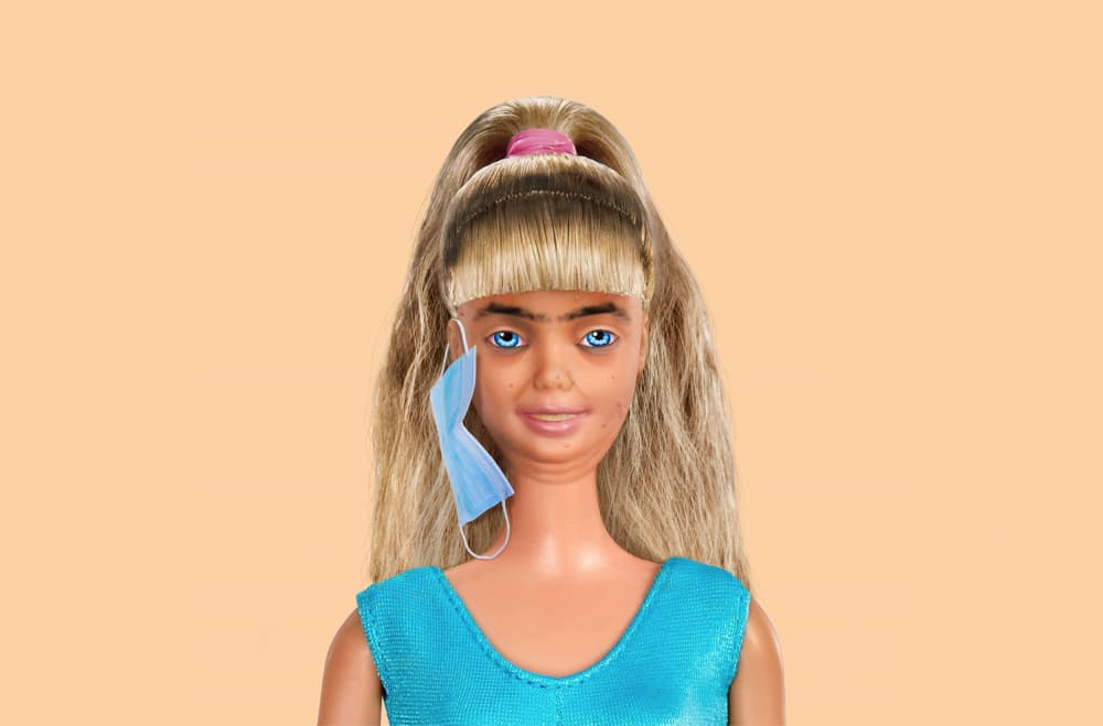 Tired Doll Face Mask by Artem Pozdniakov — canvas wall art