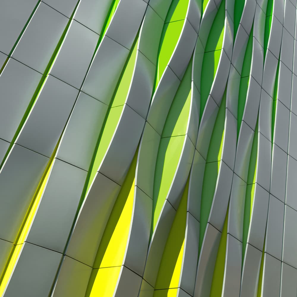 Dynamic Green Facade by Luc Vangindertael (laGrange) — canvas wall art