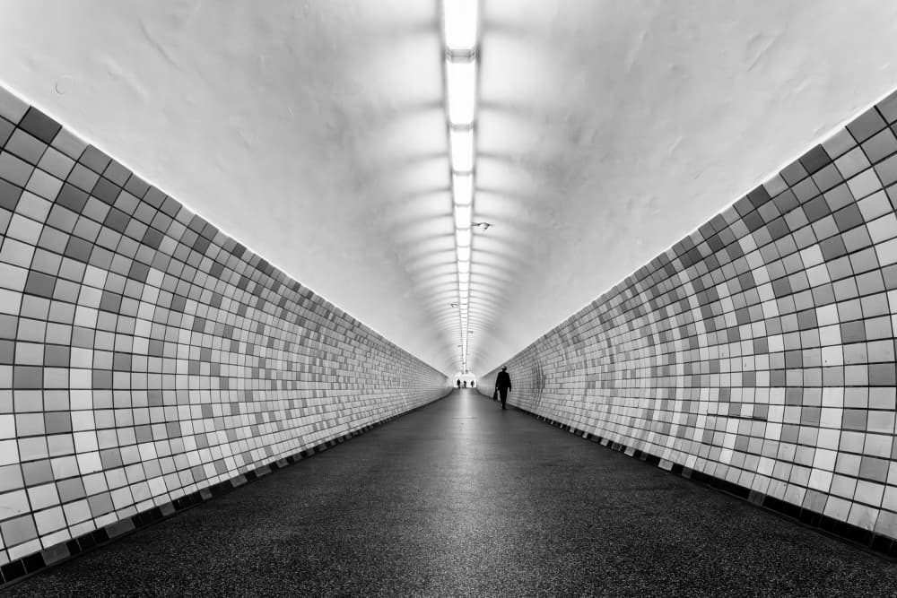 Solitary Tunnel Walk by Heike Wolters-Wrase — canvas wall art