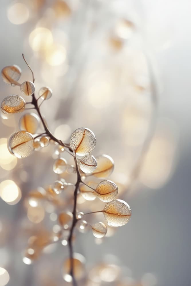 Dewy Petals Shine by Treechild — canvas wall art