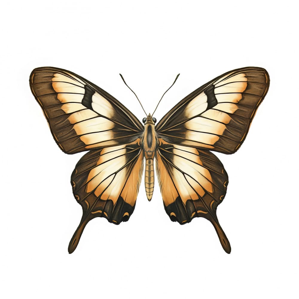 Elegant Brown Butterfly by Bilge Paksoylu — canvas wall art