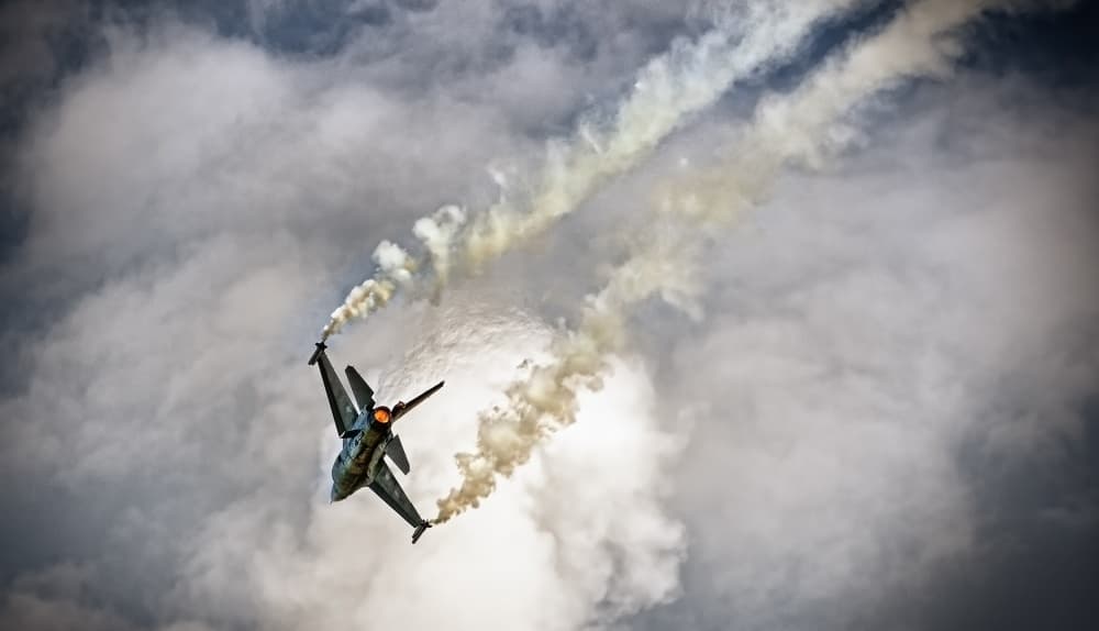Fighter Jet Air Show by Wim Schuurmans — canvas wall art