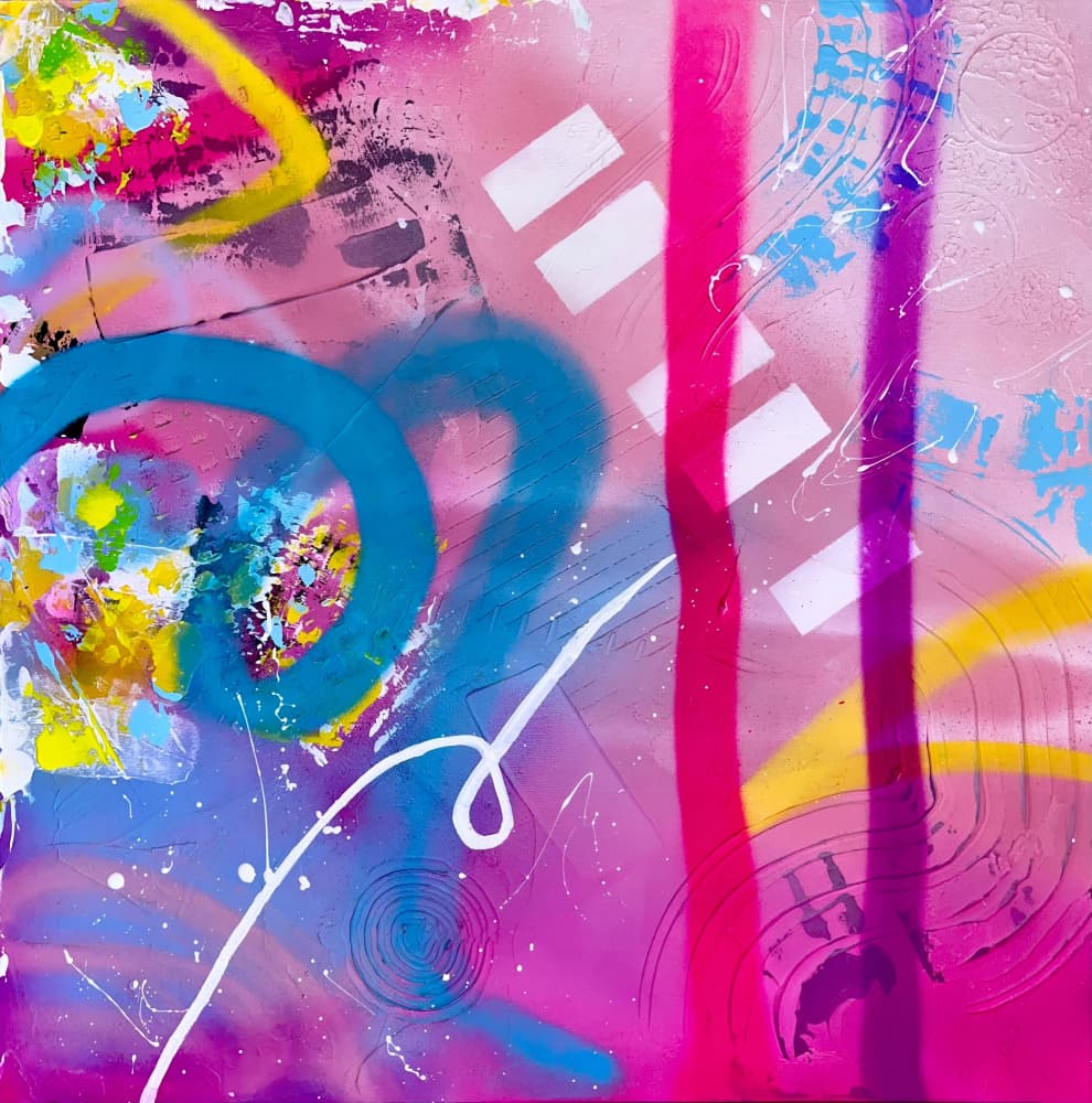 Vibrant Street Art Splash by Kajsa Bergström — canvas wall art