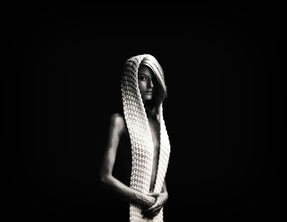 Mysterious Hooded Woman by Erkan Camlilar — canvas wall art