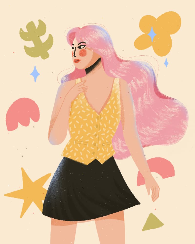 Bohemian Fashion Woman by Zove Ahhh — canvas wall art