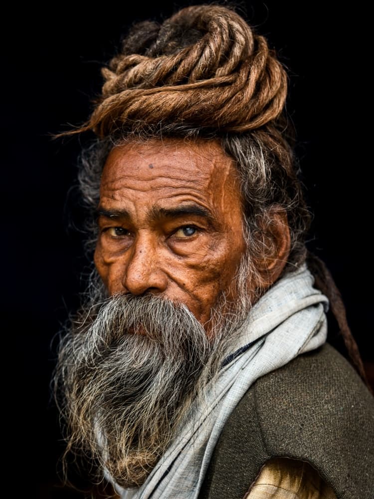 Wise Sadhu Portrait by Rakesh J.V — canvas wall art