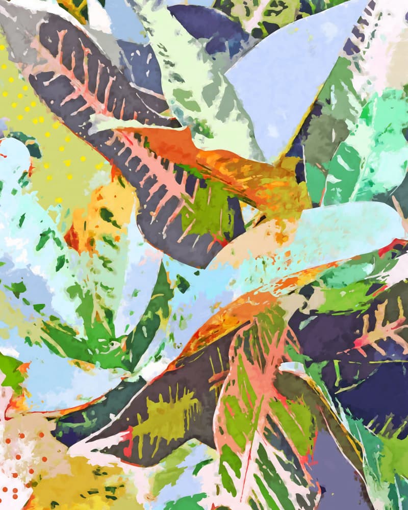 Vibrant Jungle Foliage by Uma Gokhale — canvas wall art