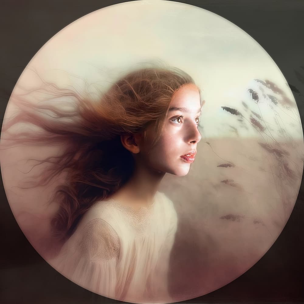 Ethereal Girl Gaze by Itzik Rabinovitz — canvas wall art