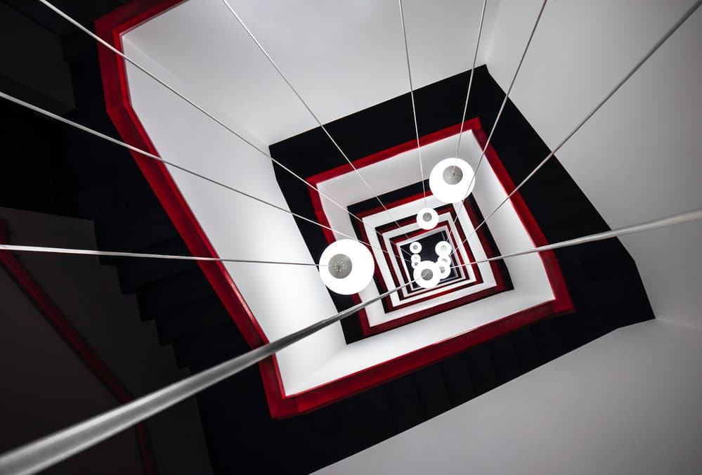 Modern Spiral Staircase by Mike Kreiten — canvas wall art