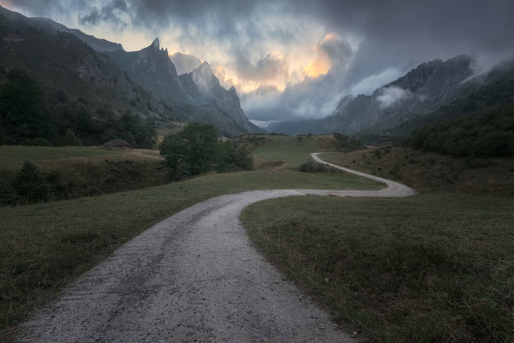 Winding Mountain Road by Cesar Alvarez Osorio — canvas wall art