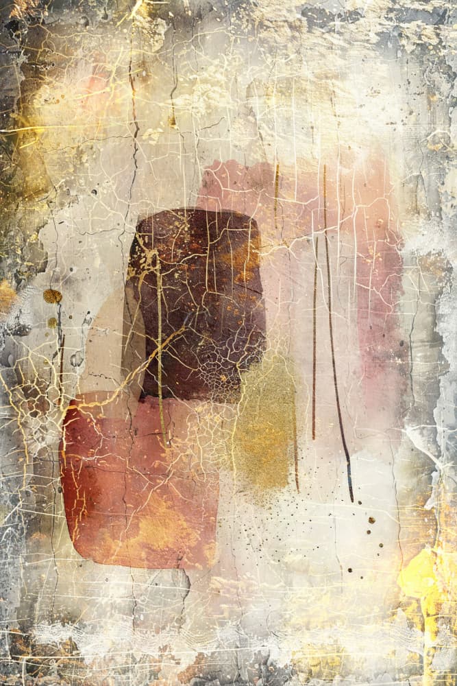Earthy Gold Crackle by Rafal Kulik — canvas wall art