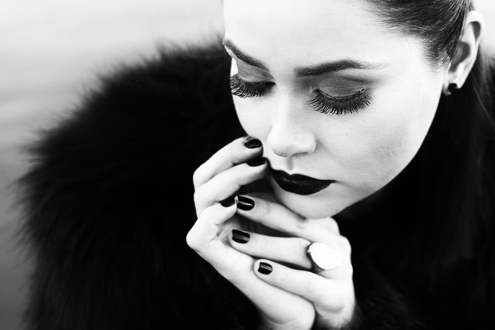 Elegant Pensive Woman by Josefina Melo — canvas wall art