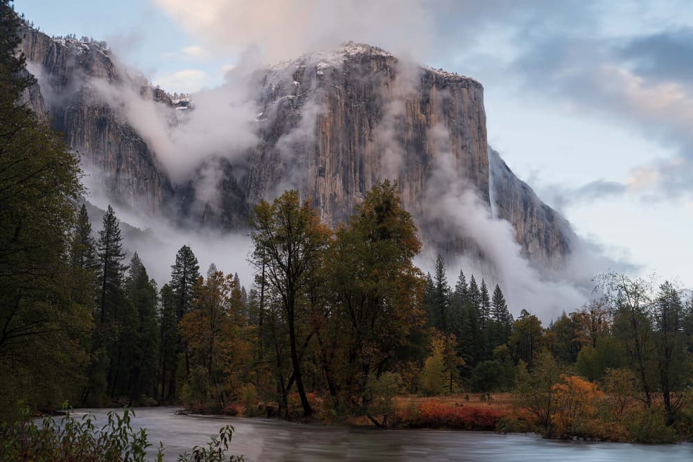 Misty Yosemite Valley by Mei Shi — canvas wall art