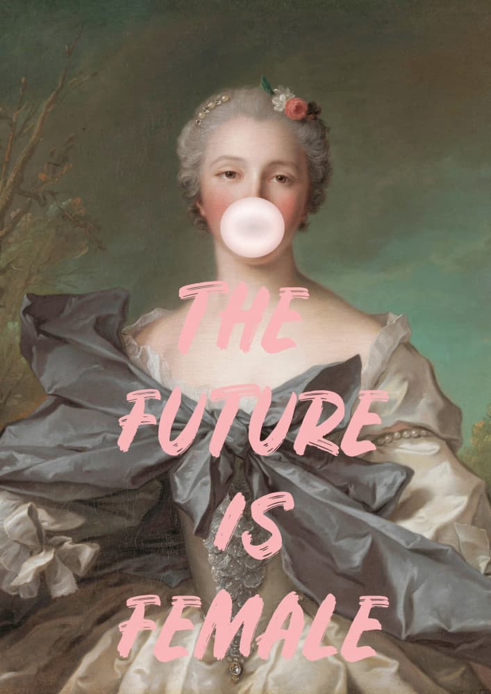 Bubblegum Lady Portrait by Talitha McQueen — canvas wall art
