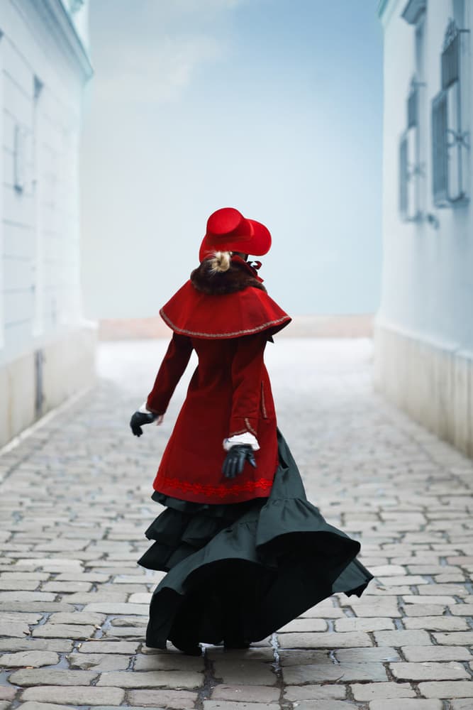 Red Coat Elegance by Ildiko Neer — canvas wall art