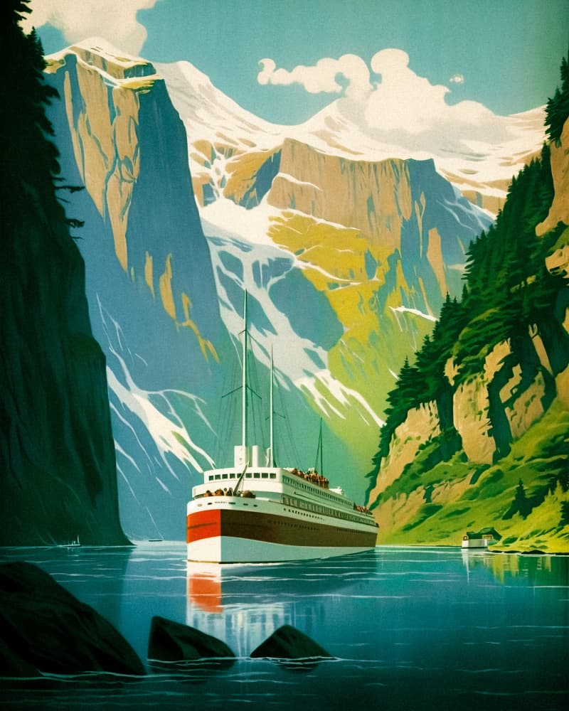 Scenic Fjord Adventure by Taudalpoi — canvas wall art