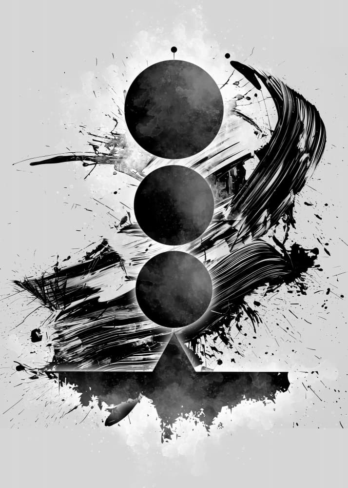 Dark Cosmic Balance by Rafal Kulik — canvas wall art