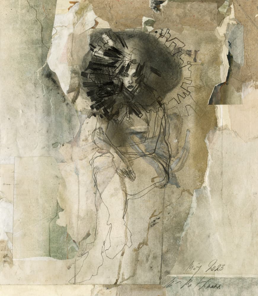 Elegant Fashion Figure by Ute Rathmann — canvas wall art