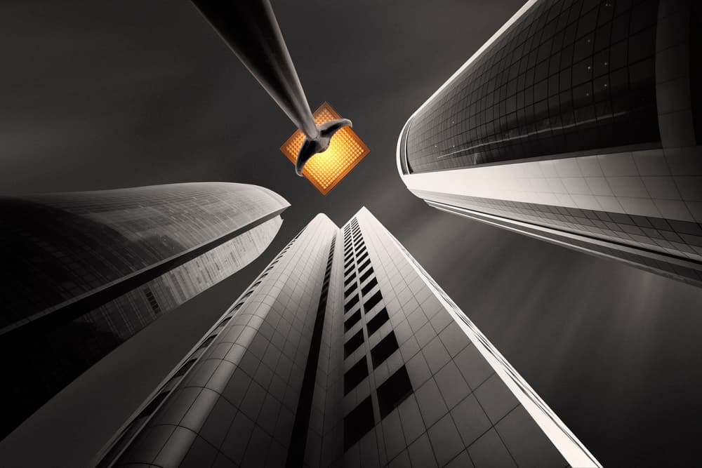 Architectural Future Glow by Ahmed Thabet — canvas wall art