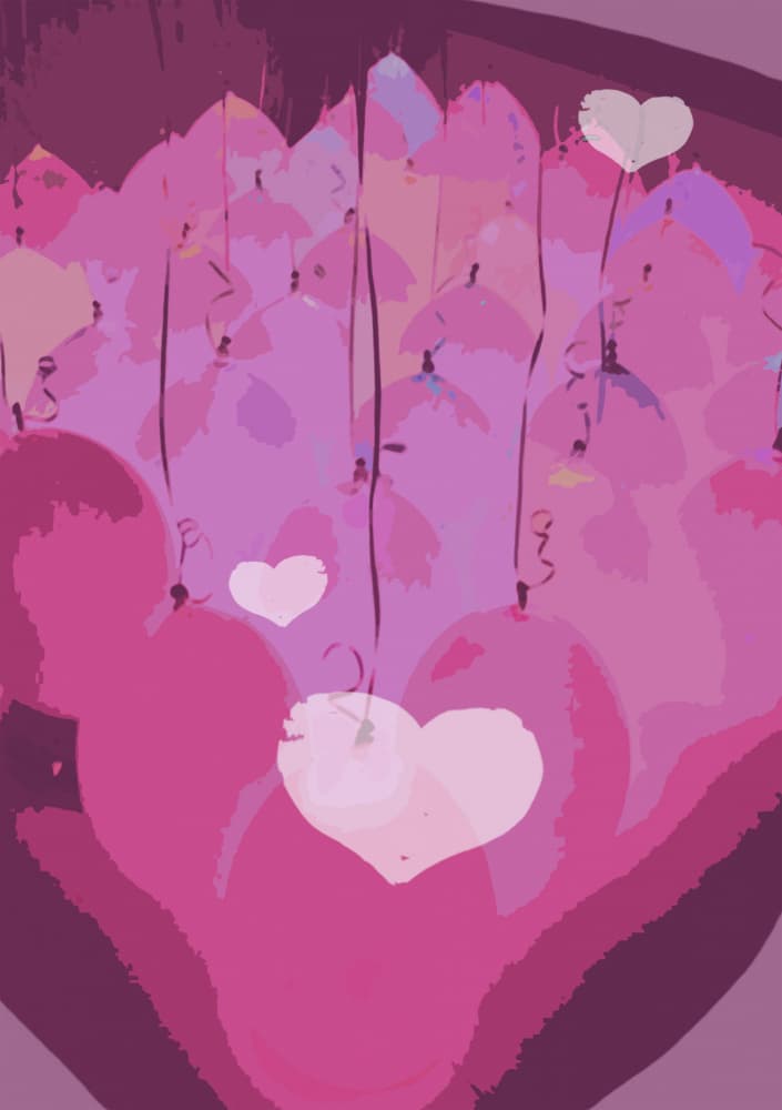 Pink Love by Magdalena Herichova — canvas wall art