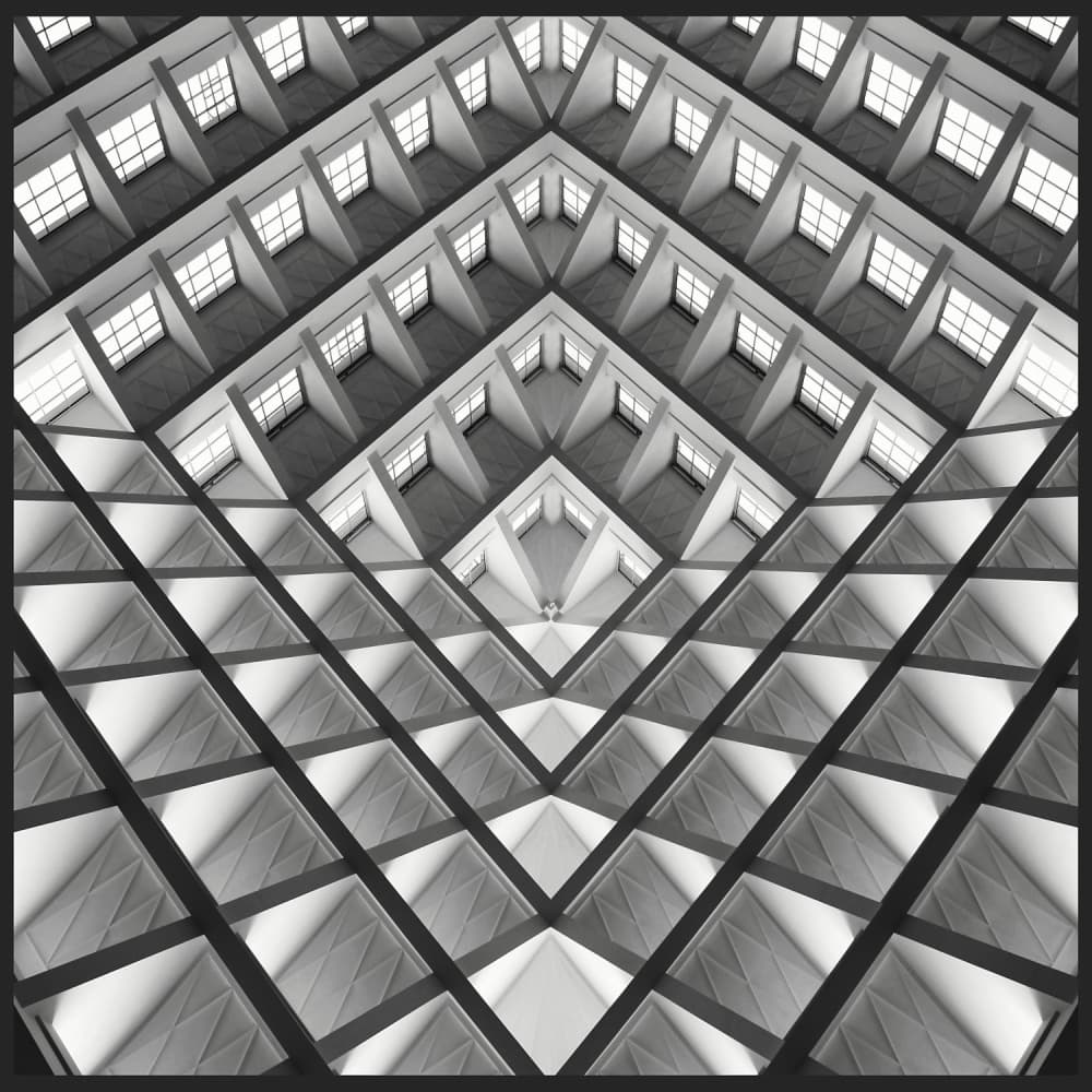 Modern Geometric Ceiling by Wioletta — canvas wall art