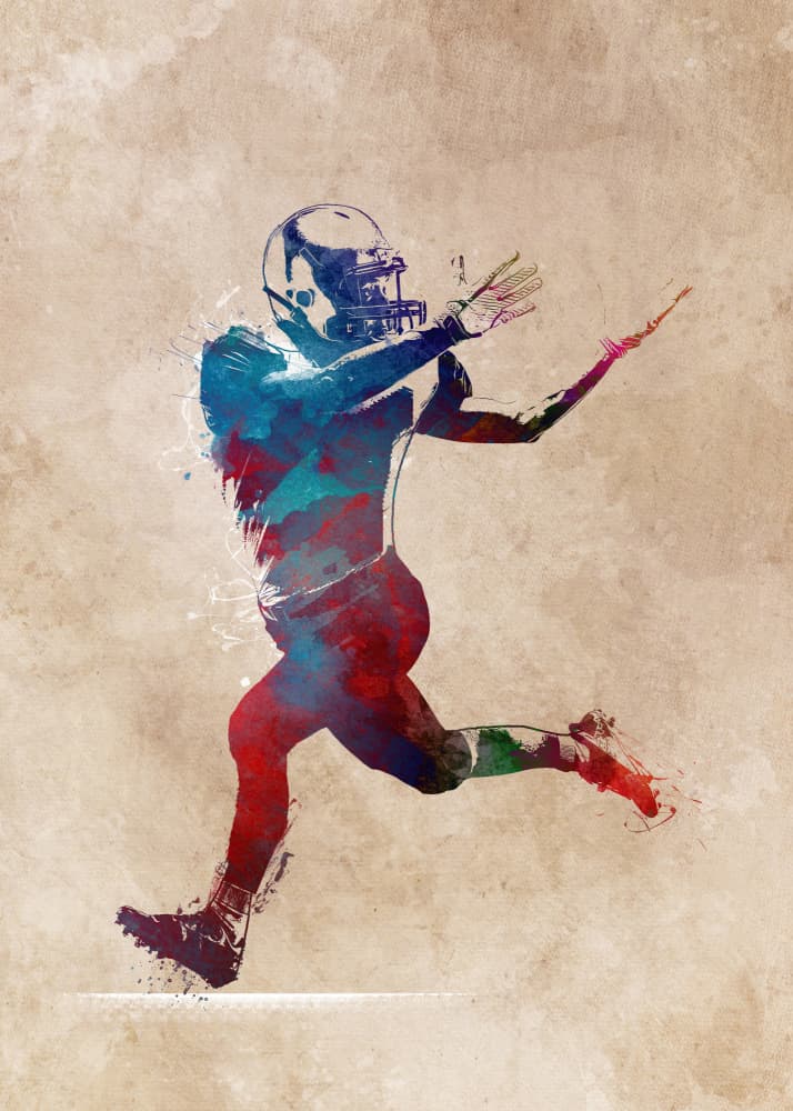 Dynamic Football Action by Justyna Jaszke — canvas wall art
