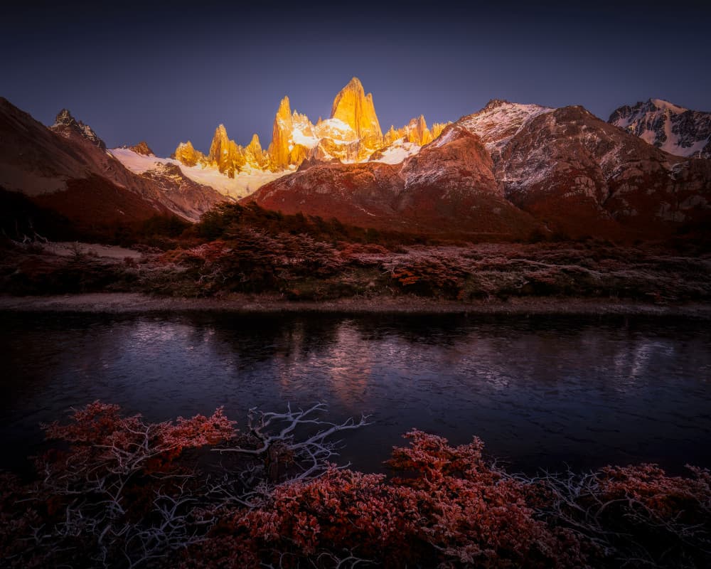 Golden Fitz Roy Sunrise by Chuan Chen APA — canvas wall art