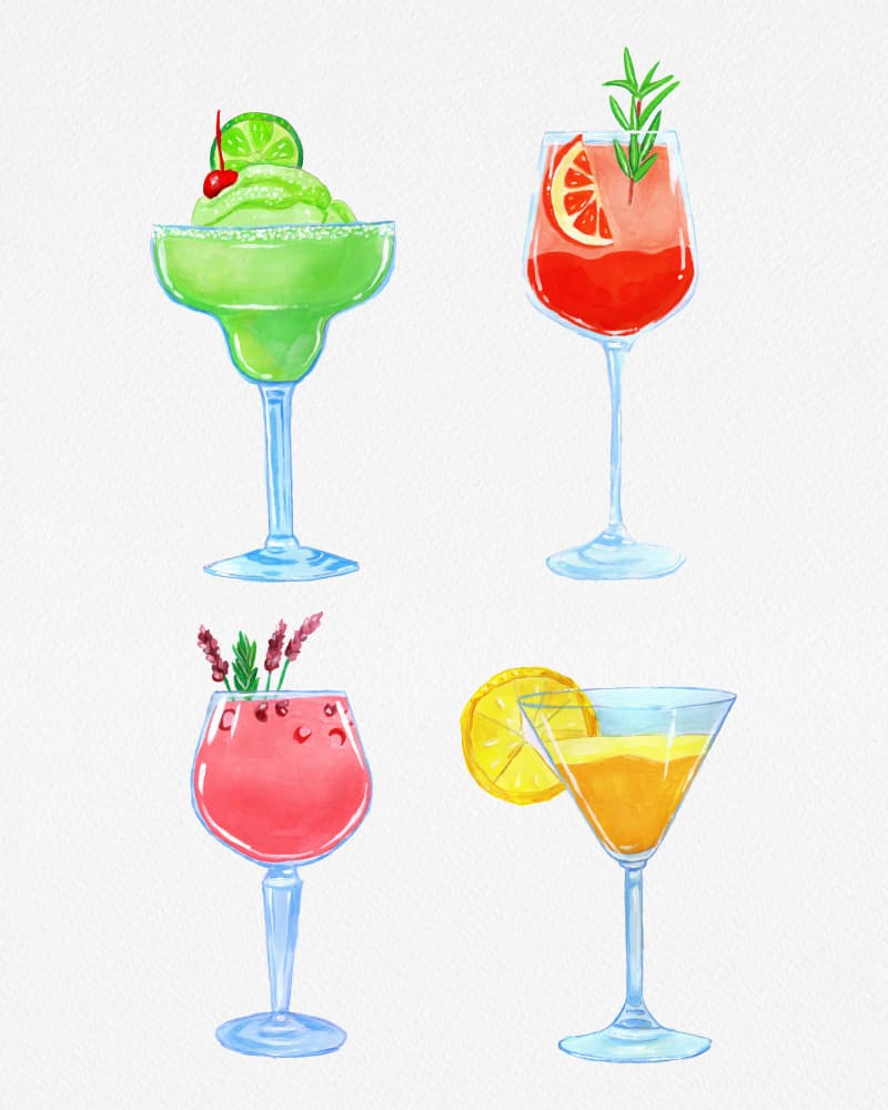 Cocktails by Petra Lizde — canvas wall art