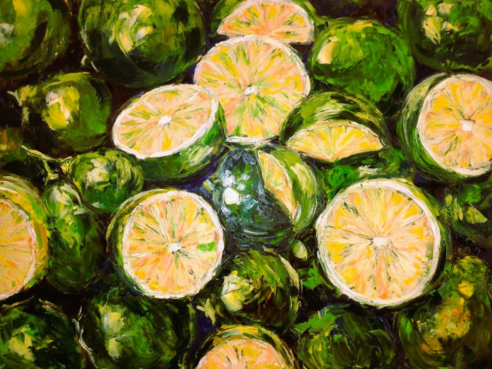Zesty Green Limes by Anda Bieza — canvas wall art