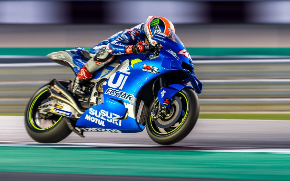 Dynamic Motorcycle Racing by Abdelkader  Allam — canvas wall art
