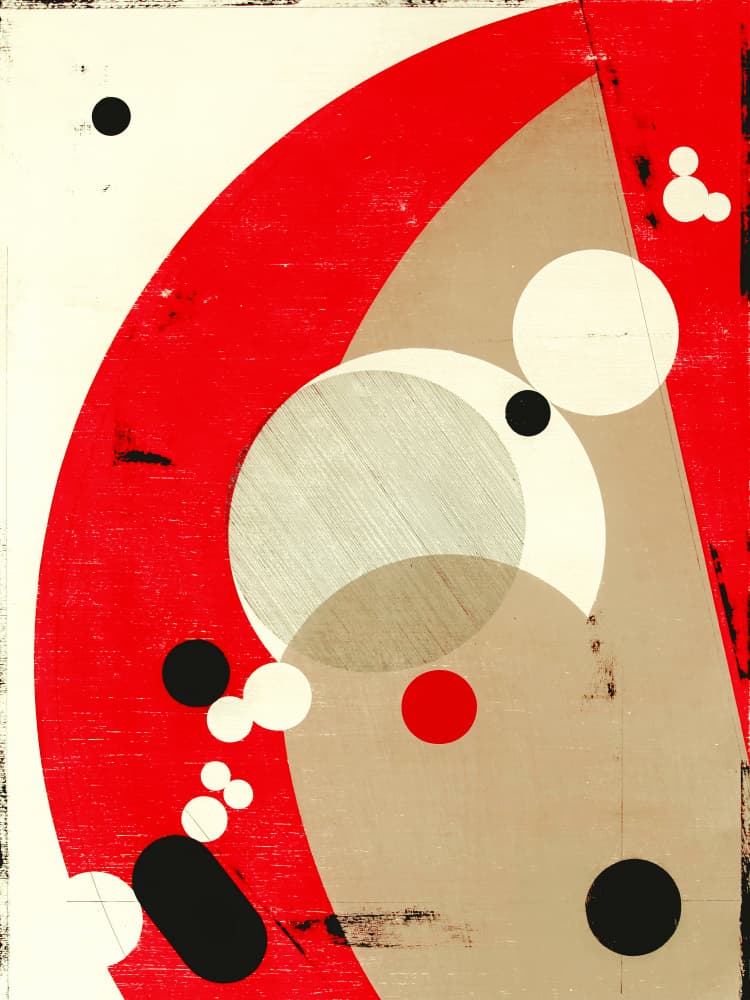 Modern Abstract Circles by Petr Strnad — canvas wall art