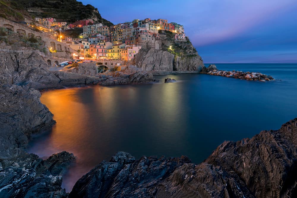 Manarola Coastal Evening by Renee Doyle — canvas wall art