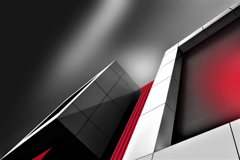 Modern Red Angles by Anita Martin AnnaPileaFotografie — canvas wall art