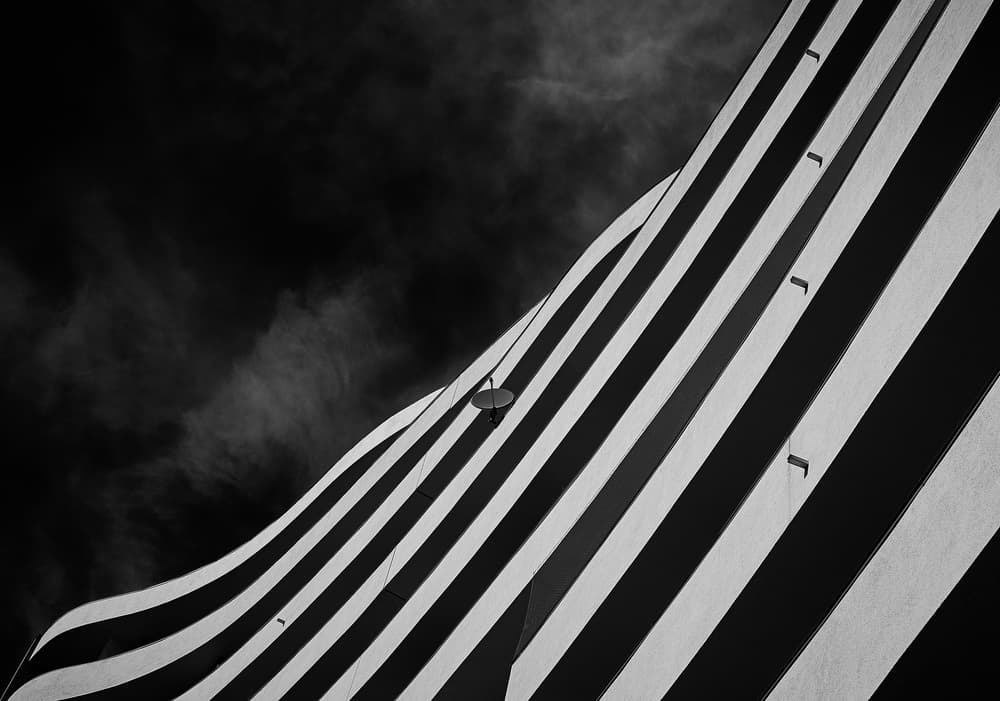 Wavy Striped Building by Konrad Szuszkiewicz — canvas wall art