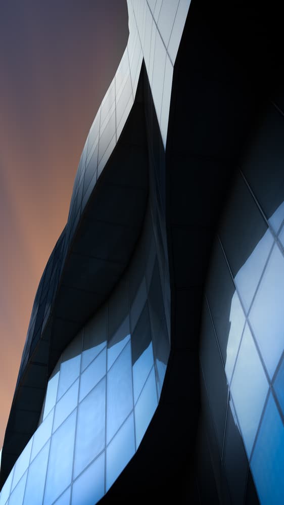 Modern Curves Blue Sky by Juan López Ruiz — canvas wall art