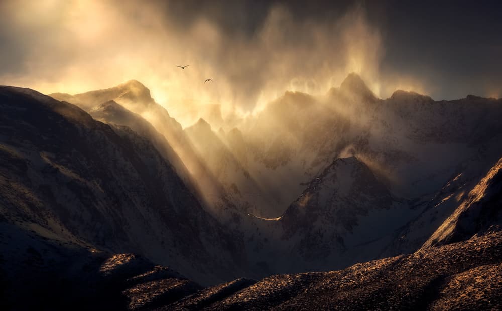 Golden Mountain Majesty by Ryan Dyar — canvas wall art