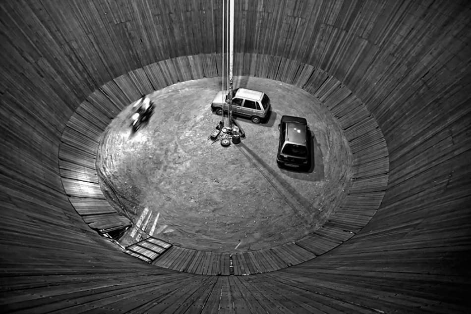 Well of Death Performance by Nilesh J. Bhange — canvas wall art
