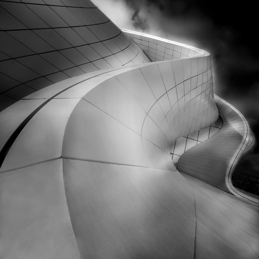 Sleek Architectural Curves by Olavo Azevedo — canvas wall art