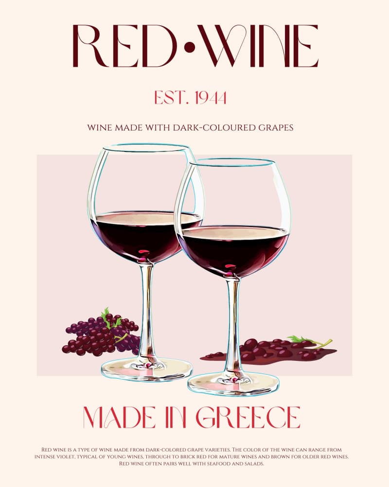 Greek Wine Elegance by Nazma Khokhar — canvas wall art