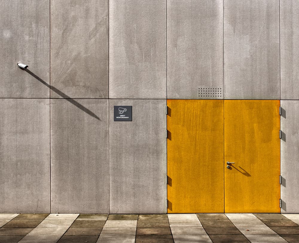 Urban Yellow Door by Tomasz Buczkowski ( Tomush ) — canvas wall art