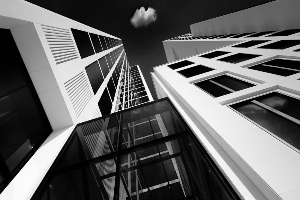 Modern Building Geometry by Tommi — canvas wall art