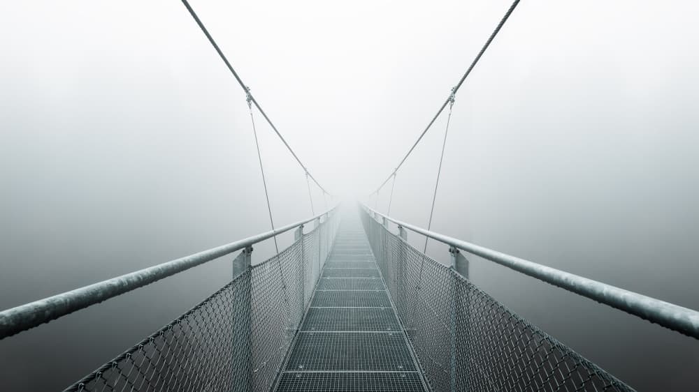 Misty Suspension Bridge