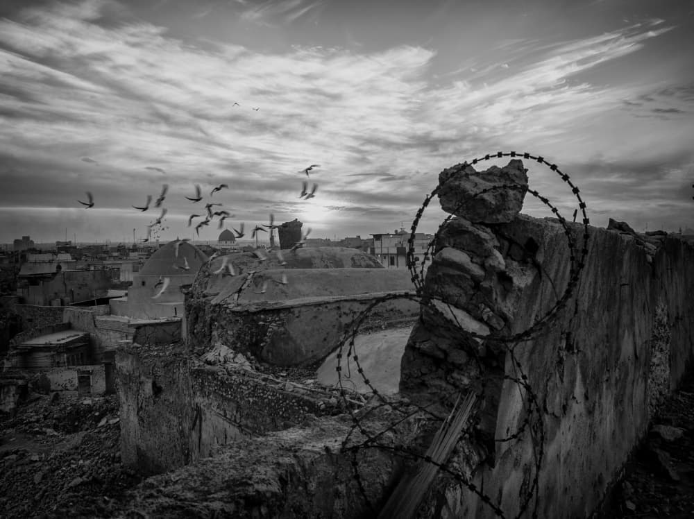 War Torn City by Jalili — canvas wall art