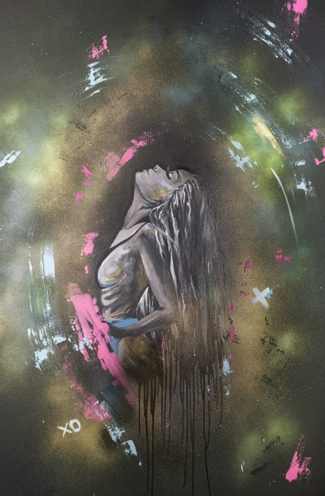 Soulful Woman Expression by Anete Purina-Purite — canvas wall art