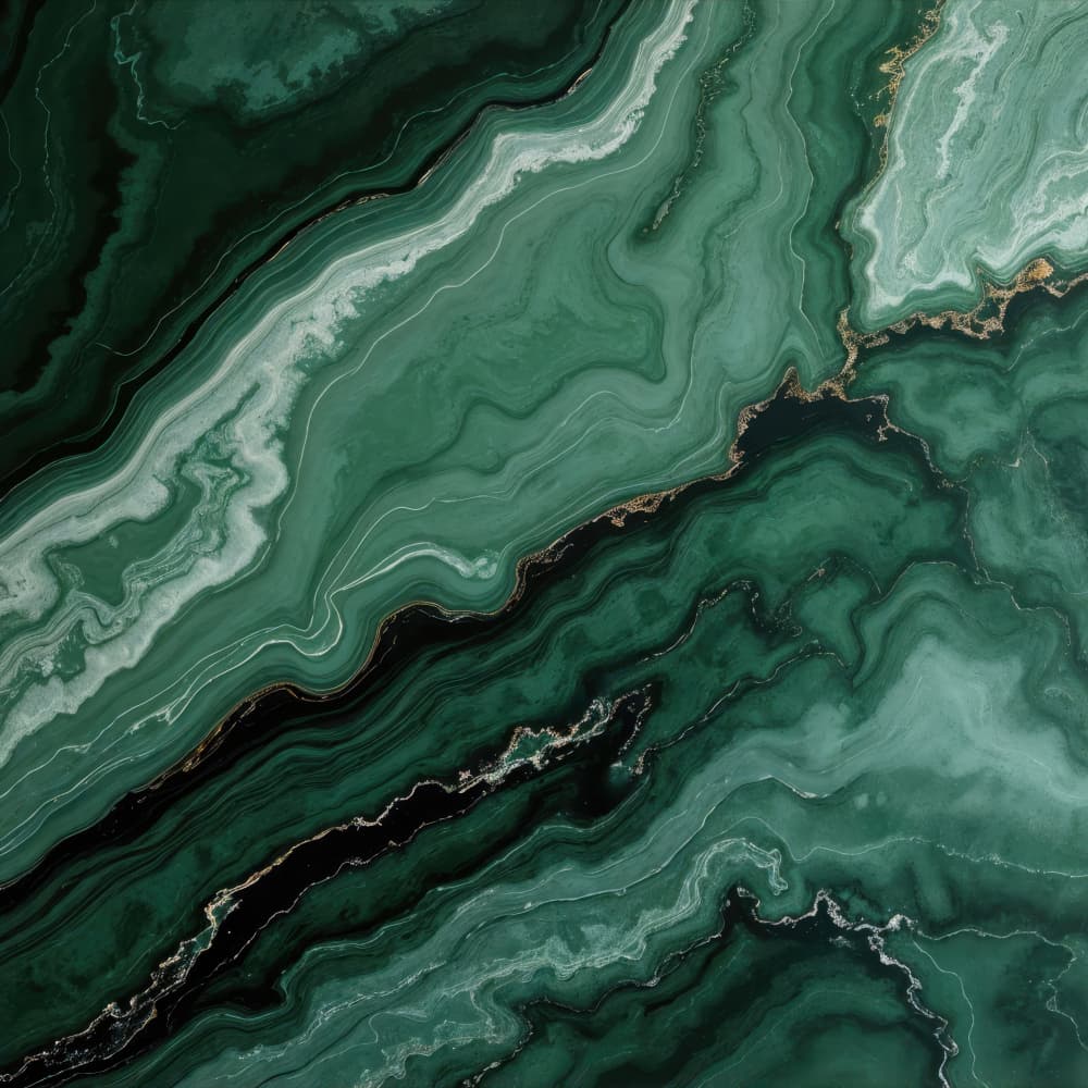 Emerald Malachite Swirl by Alpenglow Workshop — canvas wall art